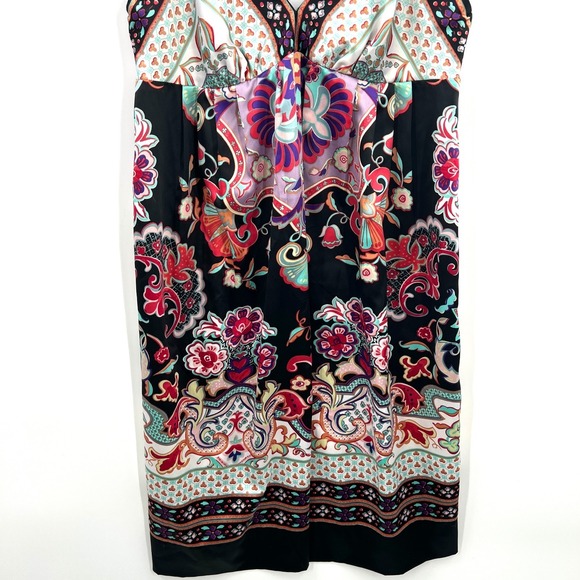 Vintage ICE y2k satlin mini slip dress bright colorful floral indie sleaze 6 - Picture 3 of 14